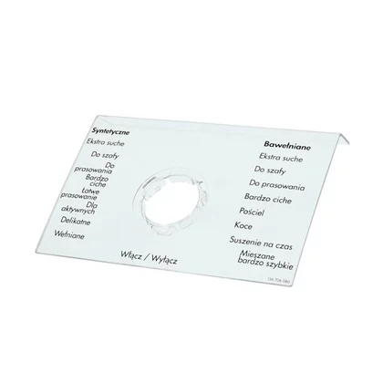 Elementy obudowy do suszarek bęb Naklejki programów do suszarki AEG / Electrolux PL 1367060801