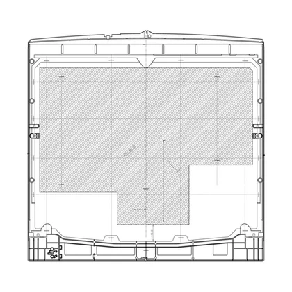 Blat roboczy do pralki Electrolux / AEG biały 596,5 x 501,4 mm STIWA