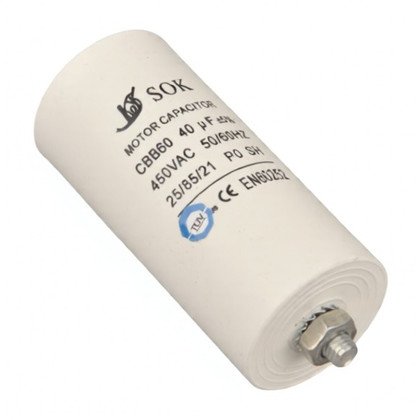 Kondensator silnika do urządzeń AGD Domax 40 uF 450 V 27009