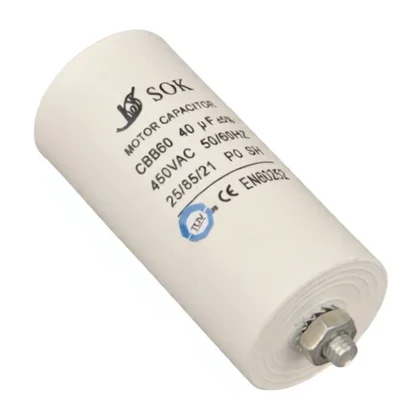 Kondensator silnika do urządzeń AGD Domax 40 uF 450 V 27009