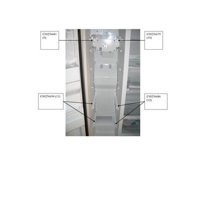 Prowadnice do szuflad - różni pr Prowadnica lewa pojemnika górnego zamrażalnika (C00256694) 482000030459 zamiennik C00311844 481246238332