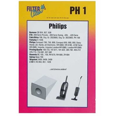 PH1 Worki do odkurzacza 10 szt. + filtry