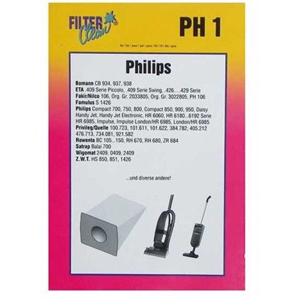 PH1 Worki do odkurzacza 10 szt. + filtry