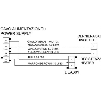 Wiązka przewodów zasilania do zmywarki Ariston / Indesit / Hotpoint / Whirlpool DEA601 C00256988 482000085088
