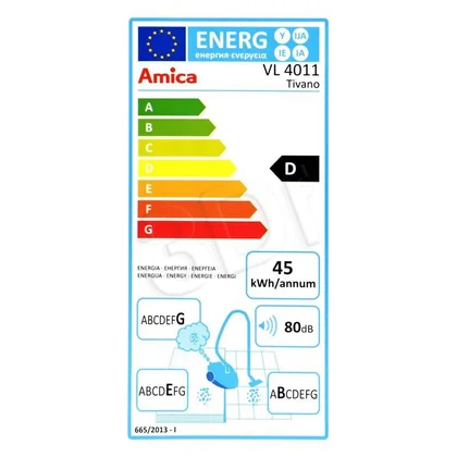 Odkurzacz workowy Amica Tivano VL 4011 1200 W niebiesko-czarny