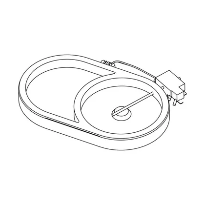Owalna grzałka do płyty grzejnej Electrolux / AEG 2000 W 270 x 167 mm 3740638212