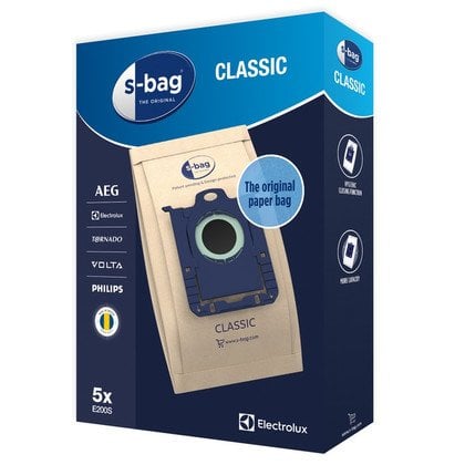 Worki papierowe E200 s-bag Classic 5 szt. do odkurzacza Electrolux – zamiennik do 9000844804