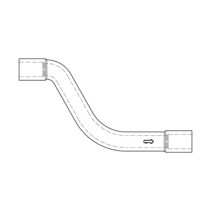 Wąż połączeniowy elektrozaworu z dozownikiem do pralki Electrolux / AEG D=12 1260622715