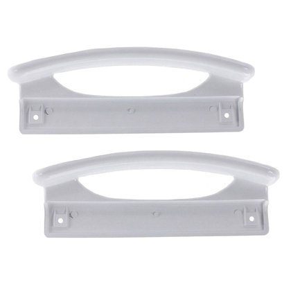 Uchwyty drzwi do lodówki i chłodziarko-zamrażarki Whirlpool / Indesit / Ariston / Hotpoint białe 2 szt. 481249878007 481231019093 C00374111