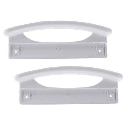 Uchwyty drzwi do lodówki i chłodziarko-zamrażarki Whirlpool / Indesit / Ariston / Hotpoint białe 2 szt. 481249878007 481231019093 C00374111