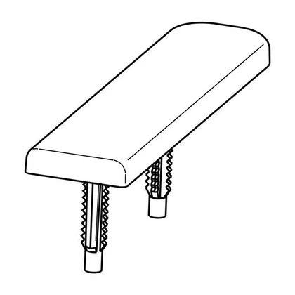 Górna osłona zawiasu do chłodziarki i zamrażarki Electrolux / AEG biała 2634032011