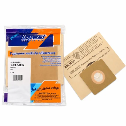 Worki papierowe do odkurzacza Zelmer Meteor 2 typ 400 bez filtra 5 szt. 4000290