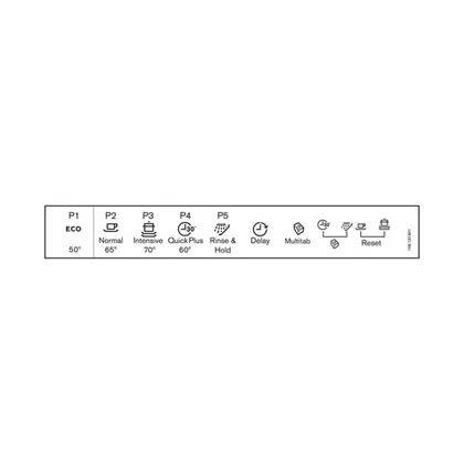 Naklejka z programami do zmywarki Electrolux / AEG 1561579010