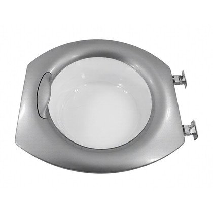 Drzwiczki do pralki Ariston / Indesit / Hotpoint / Whirlpool szare / srebrne C00074197 482000076291