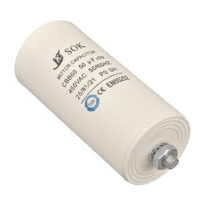 Kondensator silnika do urządzeń AGD Domax 50 µF 450 V 27016