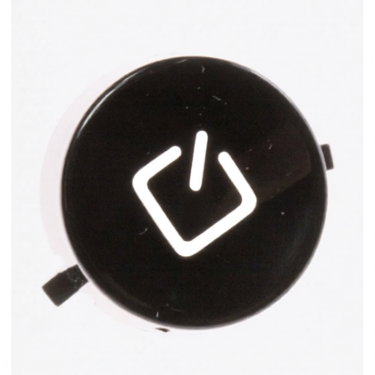 Przycisk wyłącznika sieciowego do zmywarki Whirlpool / Indesit / Ariston / Hotpoint czarny 481241028675 C00329270