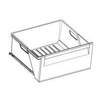 Półki na drzwi różni producenci Pojemnik na warzywa do lodówki Electrolux / AEG neutralny 490 x 247 mm 7902