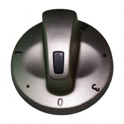Pokrętło srebrne płytki grzejnej do kuchni Amica 3 z lewej PMG610.00/09.239.01 8016260