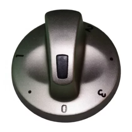 Pokrętło srebrne płytki grzejnej do kuchni Amica 3 z lewej PMG610.00/09.239.01 8016260
