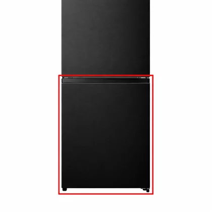 Drzwi zamrażarki z uszczelką do chłodziarko-zamrażarki Hisense / Gorenje RB440N4AFA czarne HK4297655