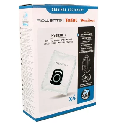 Worki syntetyczne do odkurzacza Rowenta / Tefal Optimal Hygiene+ 4 szt. 4,5 l ZR200540