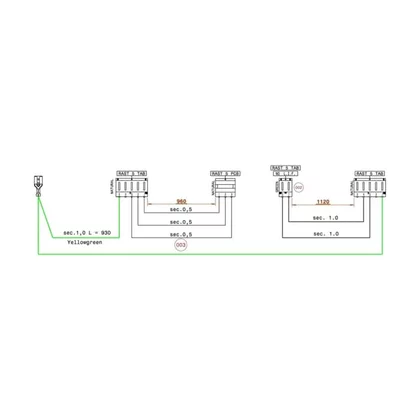 Elektronika do suszarek bębnowyc Wiązka kablowa silnika i sprężarki do suszarki Electrolux / AEG PCB J2 J3