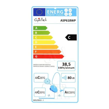 Odkurzacz bezworkowy Gallet Verdun ASP 618 WP 1200 W biało-purpurowy
