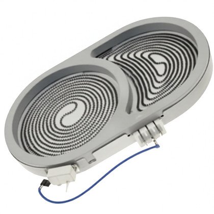 Owalne pole grzewcze rozszerzone do płyty ceramicznej Whirlpool 1800/1000 W 480121104126 C00339906