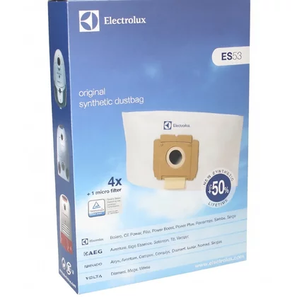 Worki ES53 do odkurzacza Electrolux / AEG 4 szt. + filtr do wycięcia 9001968420