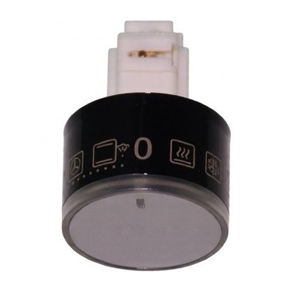 Pokrętło funkcji do piekarnika Amica 38A inox z nadrukiem 14400 niepodświetlane 9075576