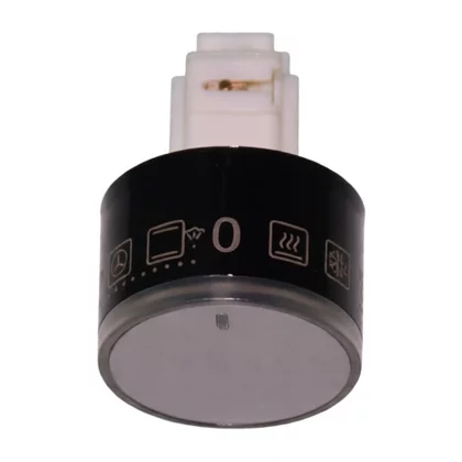 Pokrętło funkcji do piekarnika Amica 38A inox z nadrukiem 14400 niepodświetlane 9075576