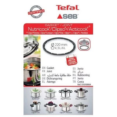 Części zamienne TEFAL Uszczelka pokrywy szybkowaru Tefal Clipso 4,5L - 6L 22cm X1010004