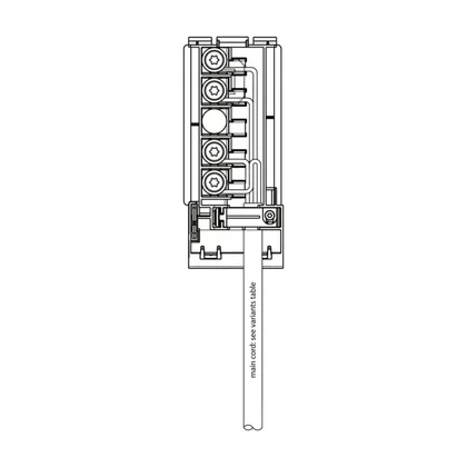 Puszka przyłączeniowa do płyty grzewczej Electrolux / AEG komplet 4x2,5 mm²