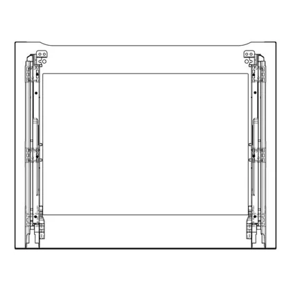 Szyba przednia drzwi piekarnika AEG / Electrolux czarna 596 x 471 mm