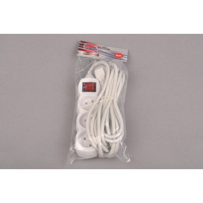 PRZEDŁUŻACZ 3-GNIAZD. 5m UZIEM. Z WYŁĄCZ. (25067)