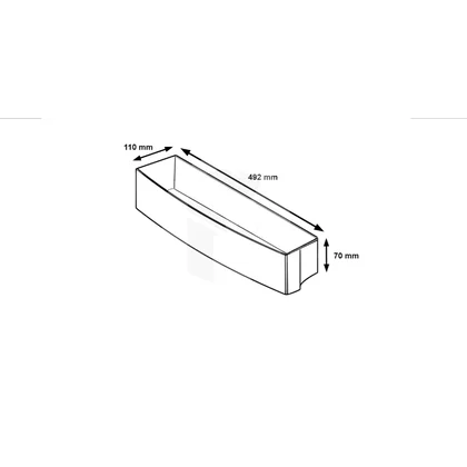 Półki na drzwi różni producenci Balkonik do lodówki Whirlpool / Indesit / Ariston / Hotpoint 49 cm 480132102826 C00432798 480132102056 C00312683