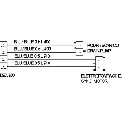 Wiązka kabli DEA602 do pompy zmywarki Ariston / Indesit / Hotpoint / Whirlpool C00274122 482000087029