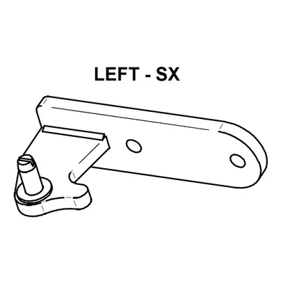 Zawias środkowy lewy drzwi lodówki Ariston / Indesit / Hotpoint / Whirlpool inox C00292427 482000031974