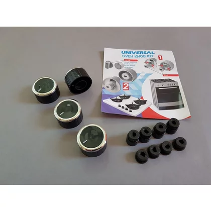 Pokrętło uniwersalne do piekarnika i kuchenki Domax czarne fi 6 mm 216048