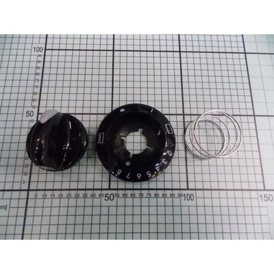 Pokrętło czarne piekarnika numeryczne od 1-8 + 2 funkcje G501-8473 (9020755)