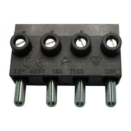 Wtyk 4-polowy do płyty Amica czarny 8014420