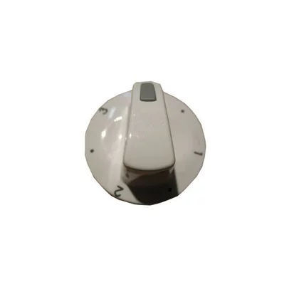 Pokrętło płytki grzejnej do kuchenki Amica białe, wskaźnik szary prostokąt, 3 z lewej PMG610.00/09.272.01 8008494