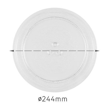 Talerz szklany fi-245 - koniczynka wypukła (1042276)