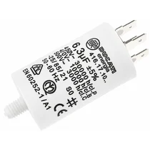 Kondensator rozruchowy silnika okapu Ducati 416171064 6,3µF 400/450V Faston 6,3 mm