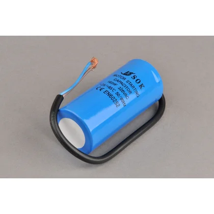 Kondensator rozruchowy do urządzeń AGD Domax 160 µF 320 V z przewodami 27013