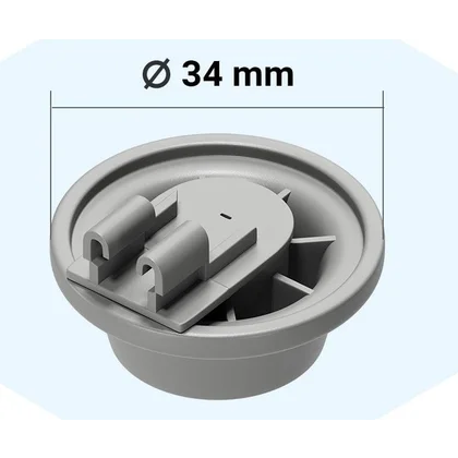 Rolka kosza dolnego z uchwytem do zmywarki Bosch / Siemens 00611475