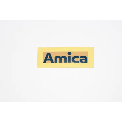 Logo naklejka do lodówki Amica 60 x 16,2 mm alu 1043638