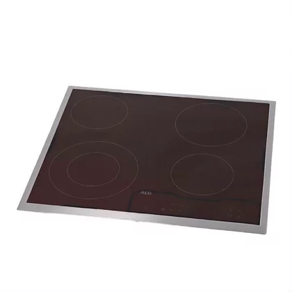 Płyty szklane Płyta ze szkła ceramicznego z ramą inox do płyty grzewczej AEG / Electrolux 140054042019