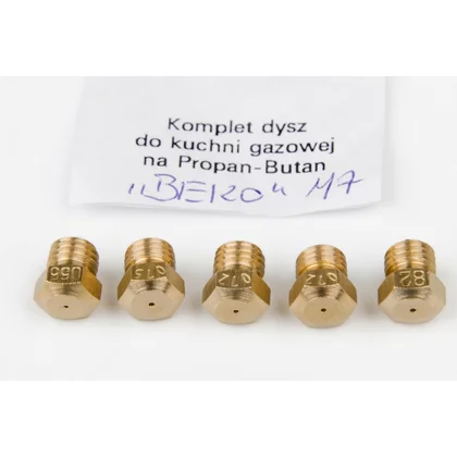 Komplet dysz gazowych propan-butan do kuchenki Beko X206
