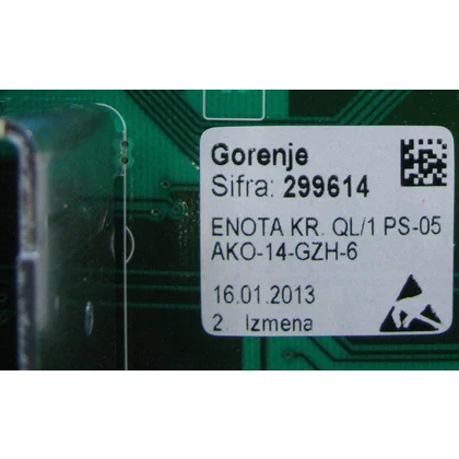 Elementy elektryczne do pralek r Moduł elektroniczny bez oprogramowania do pralki Gorenje / Hisense 299614